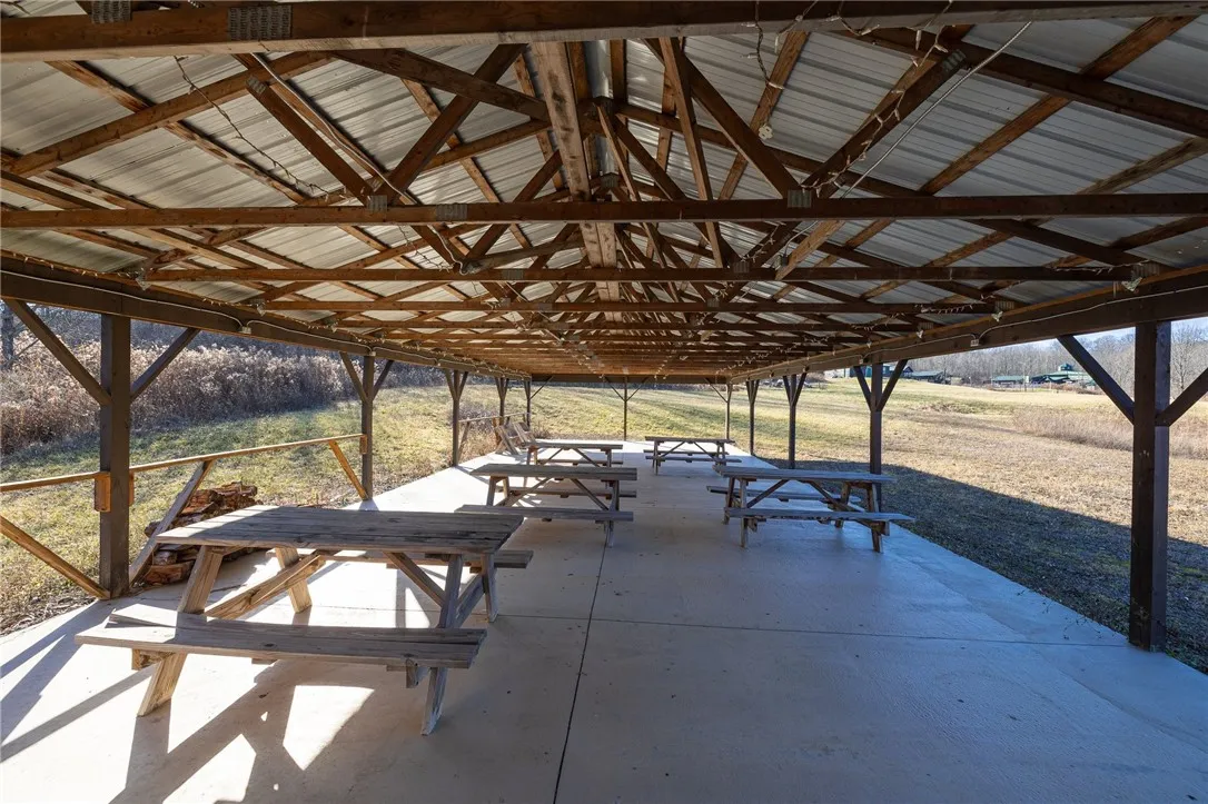 The interior of the picnic pavilion. Chairs included.