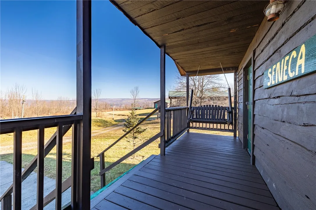 Porch of the bunk house.