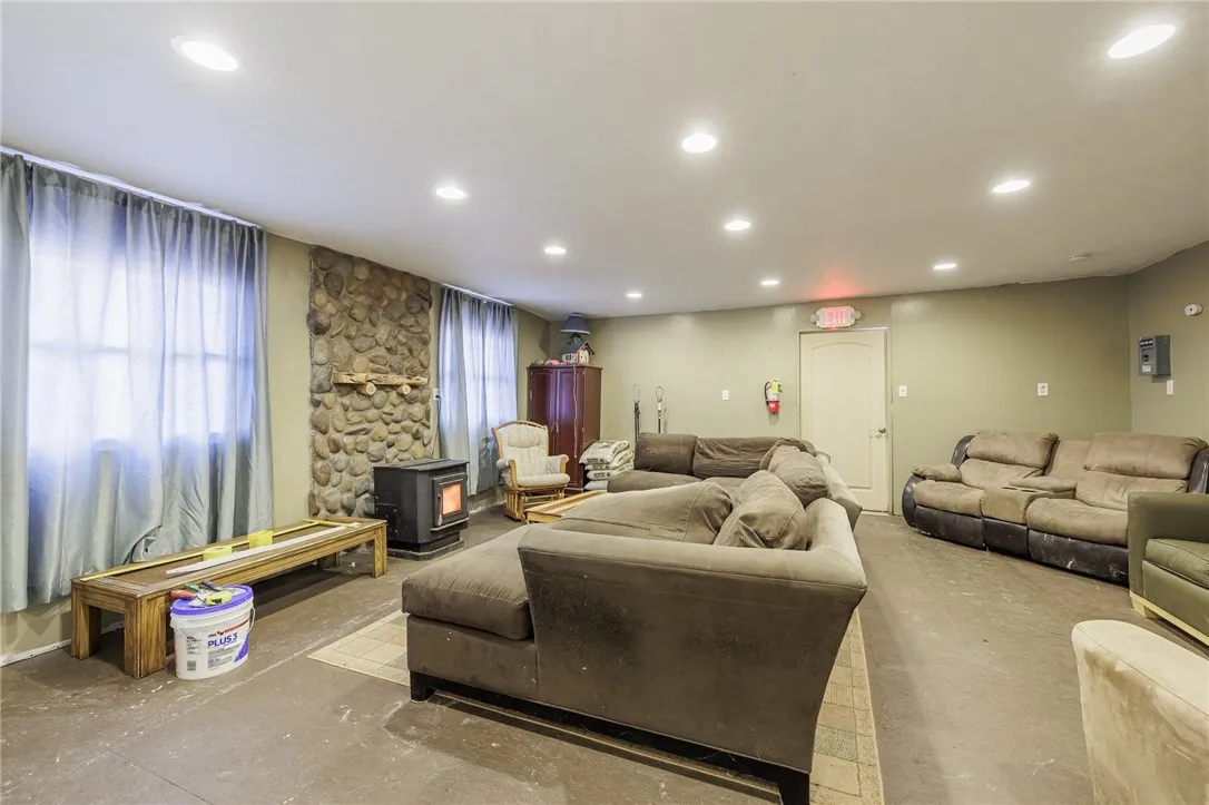 Living space in rec hall.