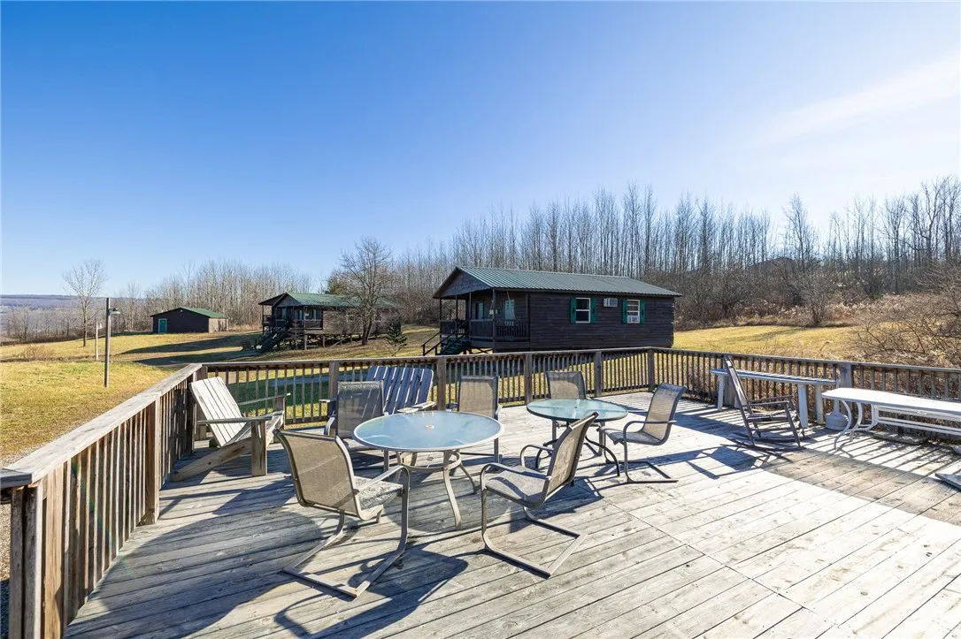 Deck located off rec hall