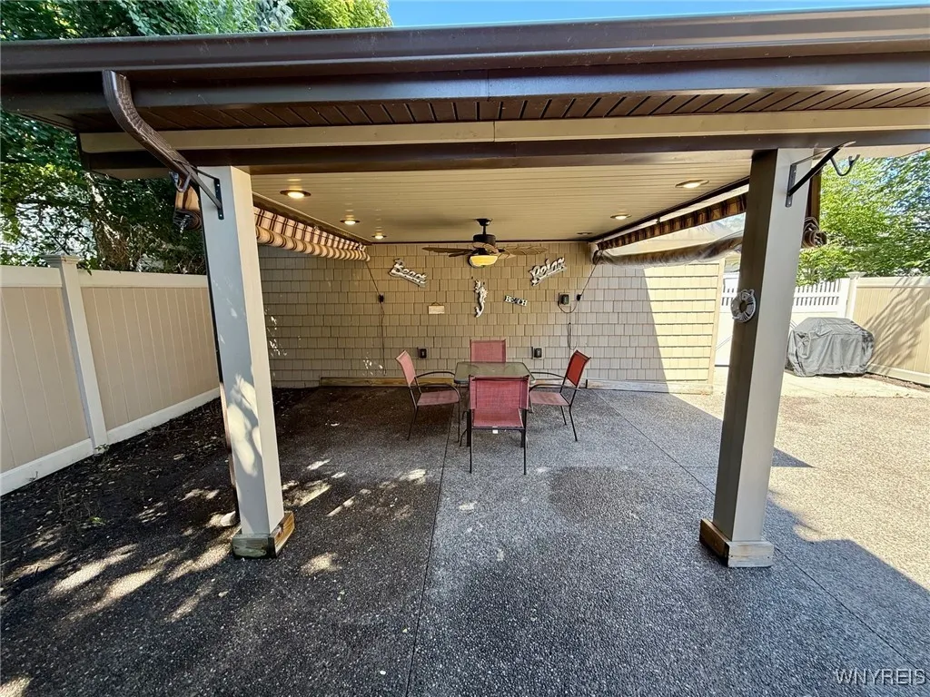 Two covered patios--creating the ideal setting for gatherings, barbecues, or quiet evenings