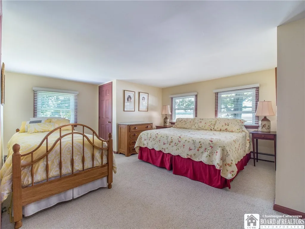 Large bedroom with two closets