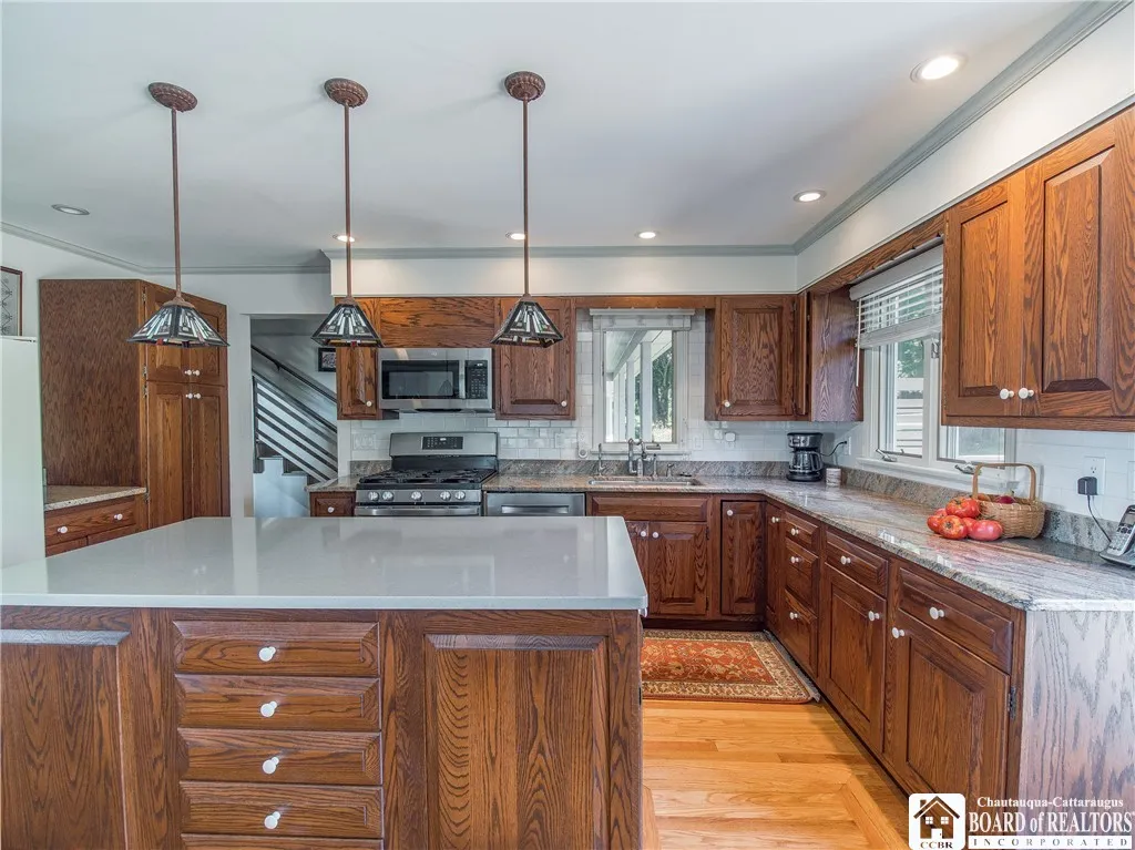 Lots of cabinetry and recessed lighting...access to full crawl space with closed cell foam spray insulation