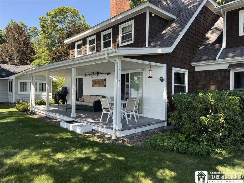 Lakeside covered patio