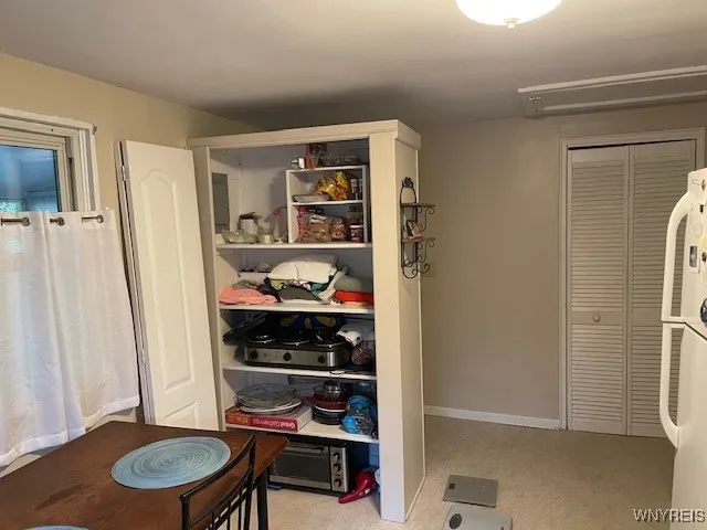 Left side unit has additional storage.