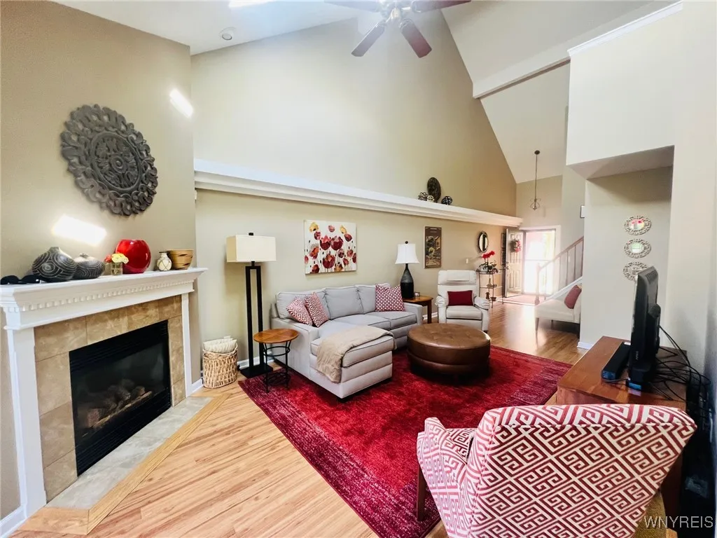 cozy gas fireplace