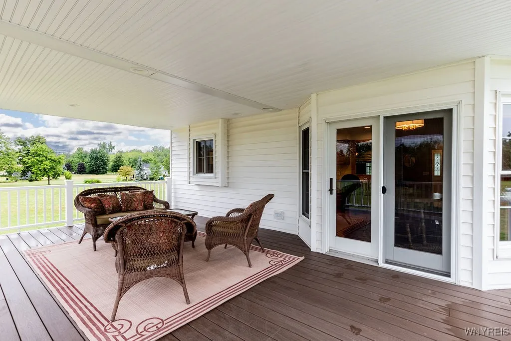 French doors just off the kitchen.