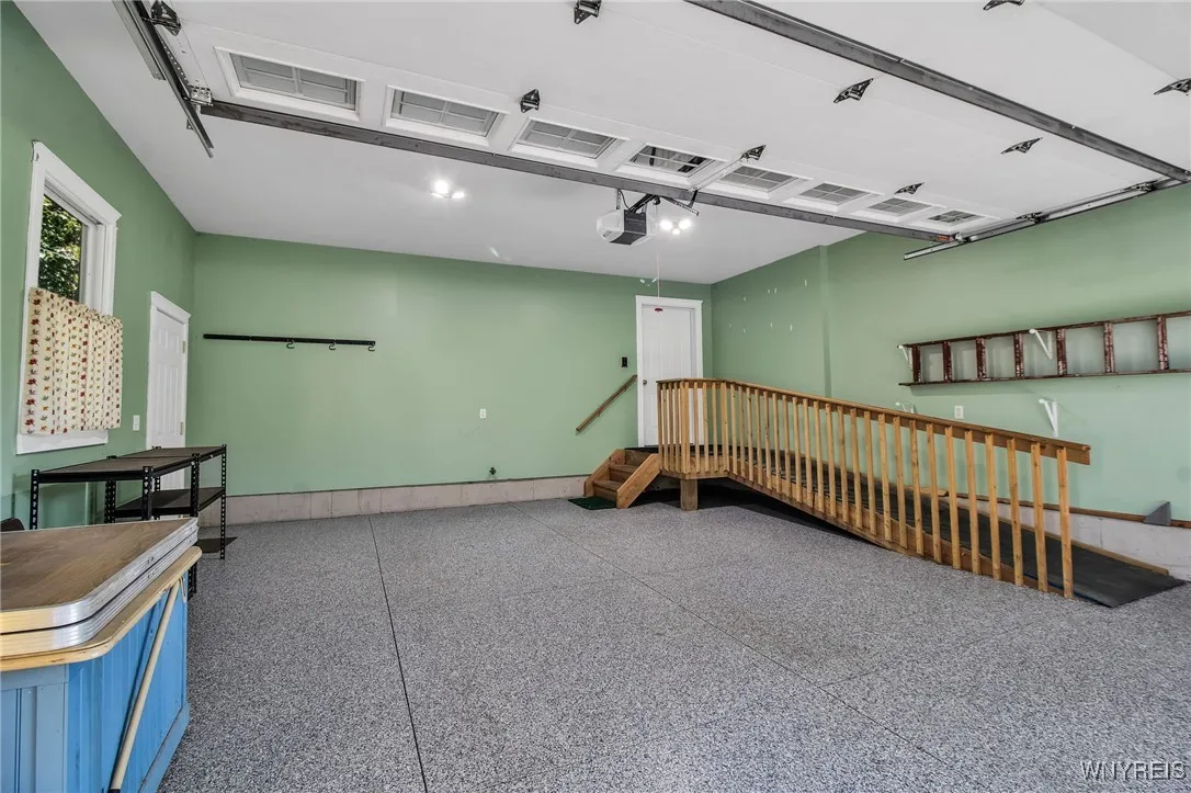 Interior attached garage