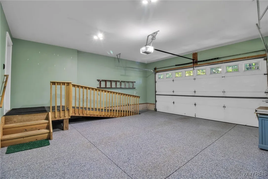 Interior attached garage