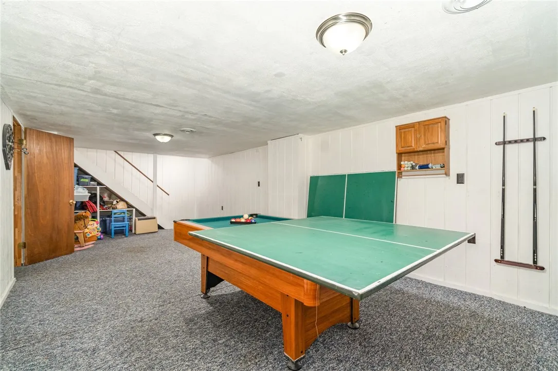 Rec room in the basement
