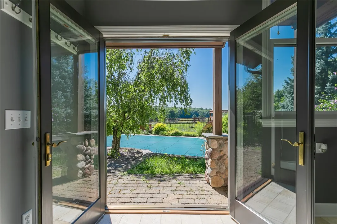 View from pool house