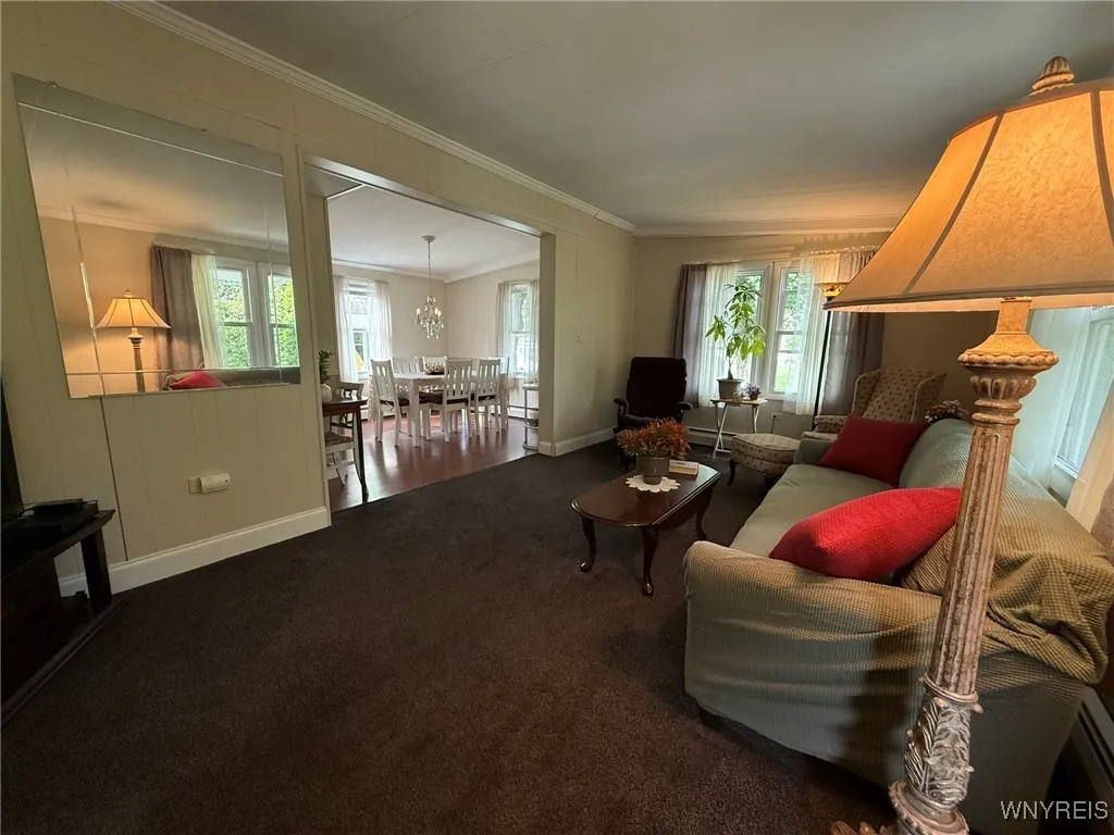 When you walk in from the patio, you enter the living room