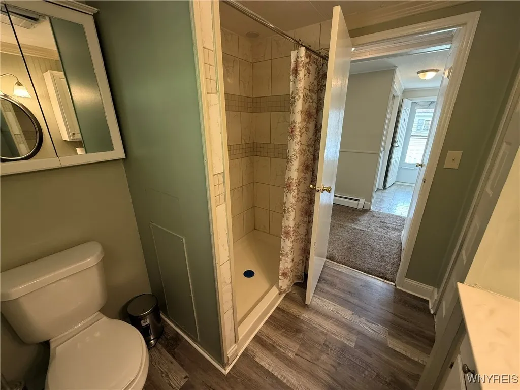 and step-in shower,