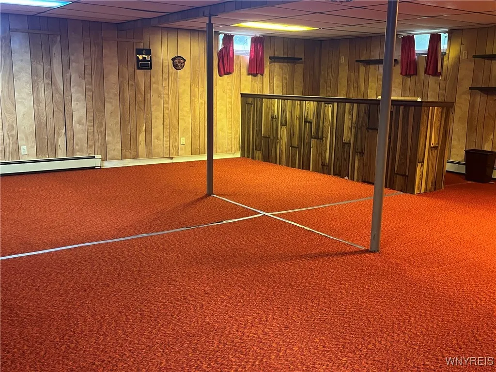 Spacious finished area of basement