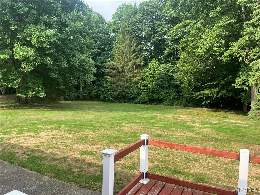 Beautiful view of the yard from the deck - no rear neighbors