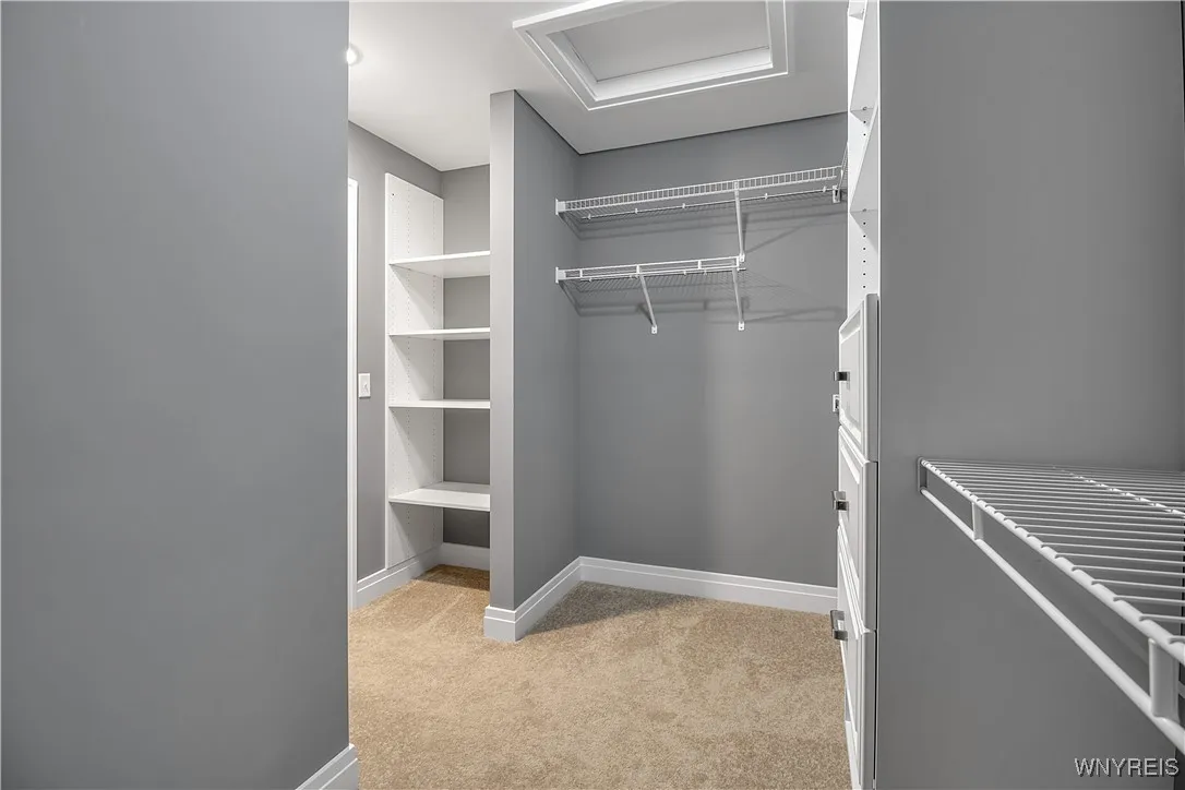 All kinds of storage in the walk-in closet!