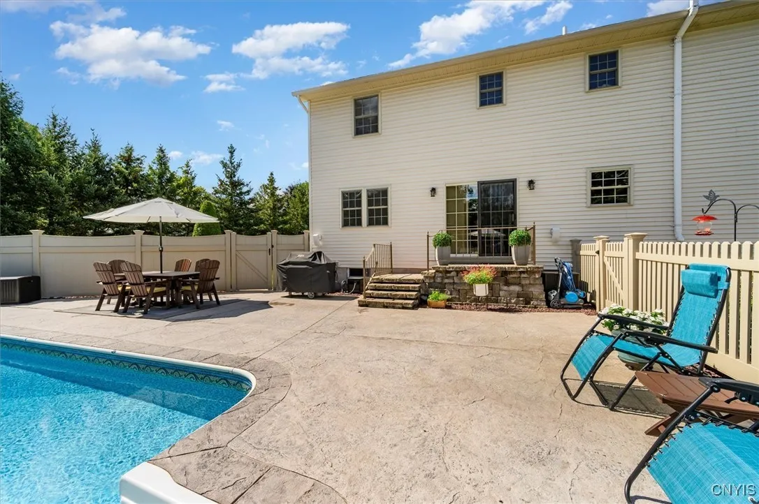 Stamped concrete patio