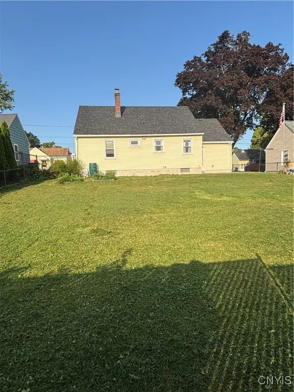 Large fenced in yard