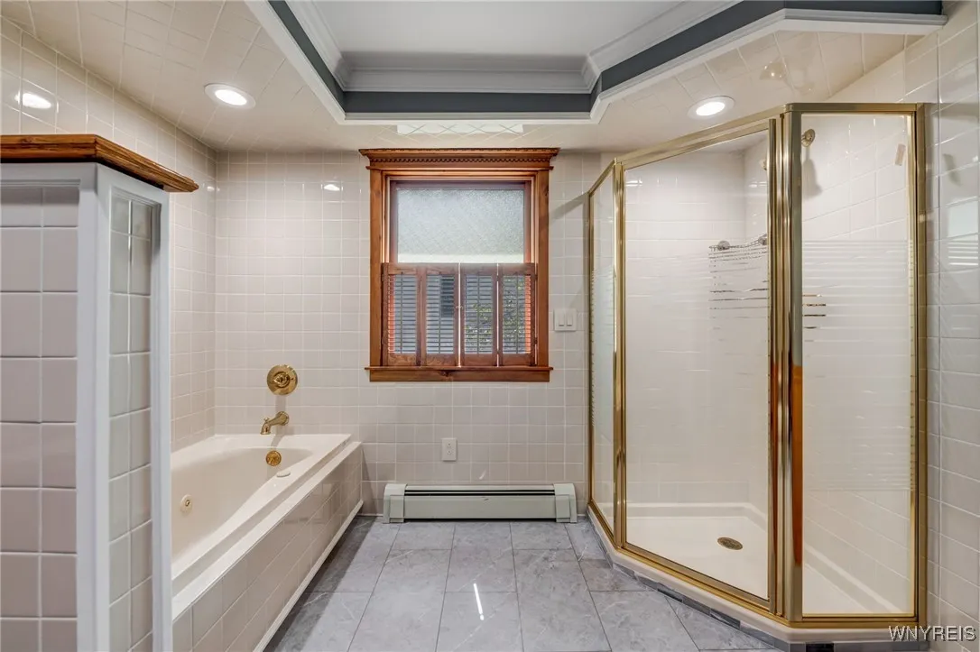 Separate whirlpool tub & shower in Primary Bathroom