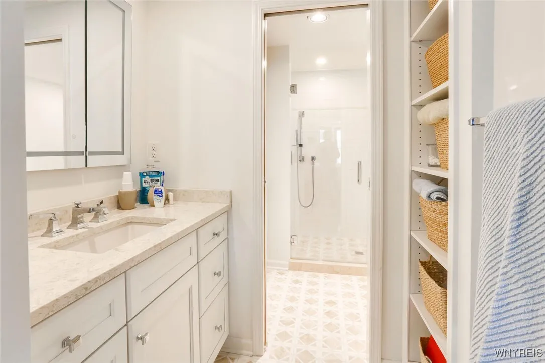 New Bath - vanity, granite counters