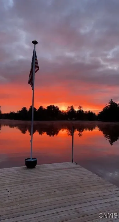 Sunset at White Lake from the dock