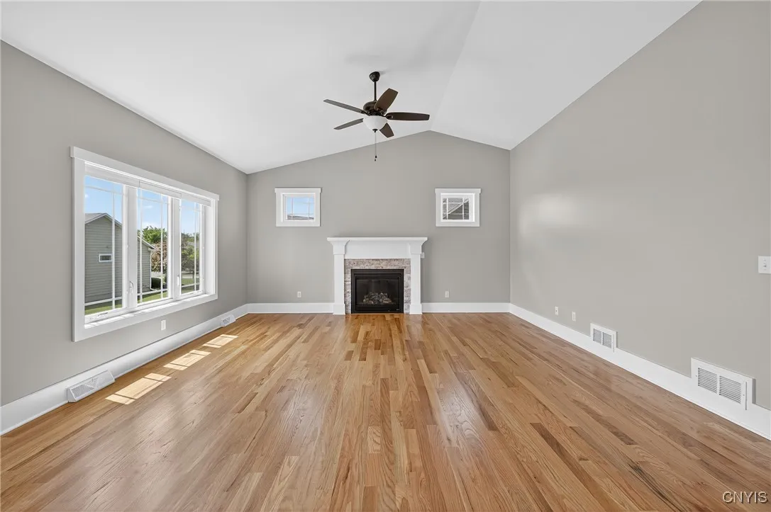Gleaming hardwoods throughout