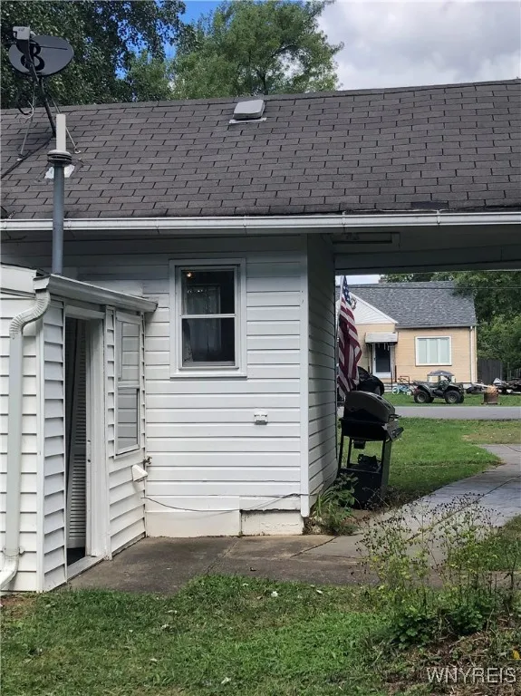 CARPORT FACING ROAD