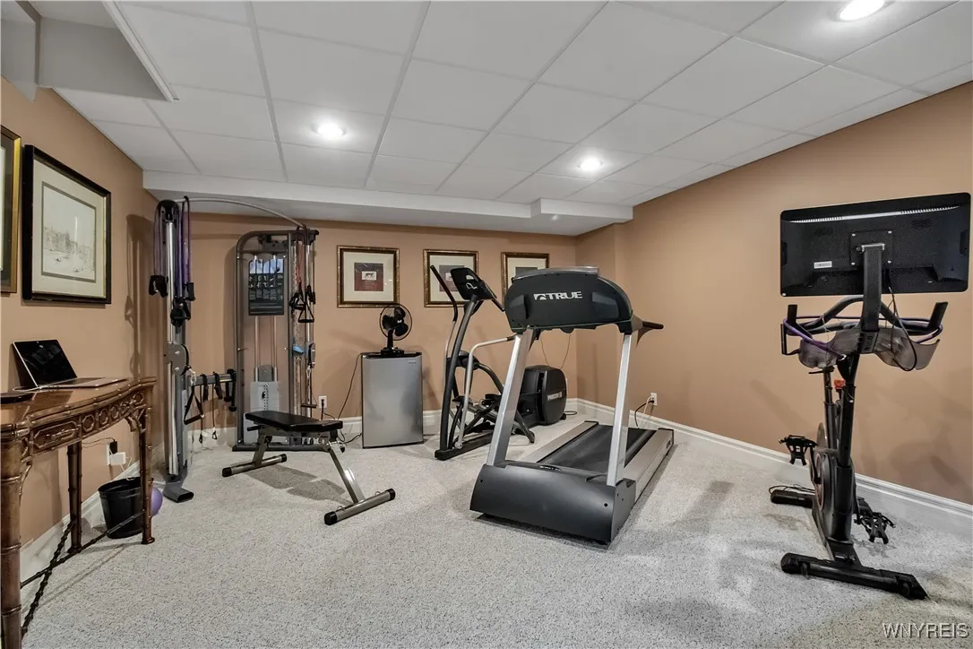 Exercise Room in walk-out basement