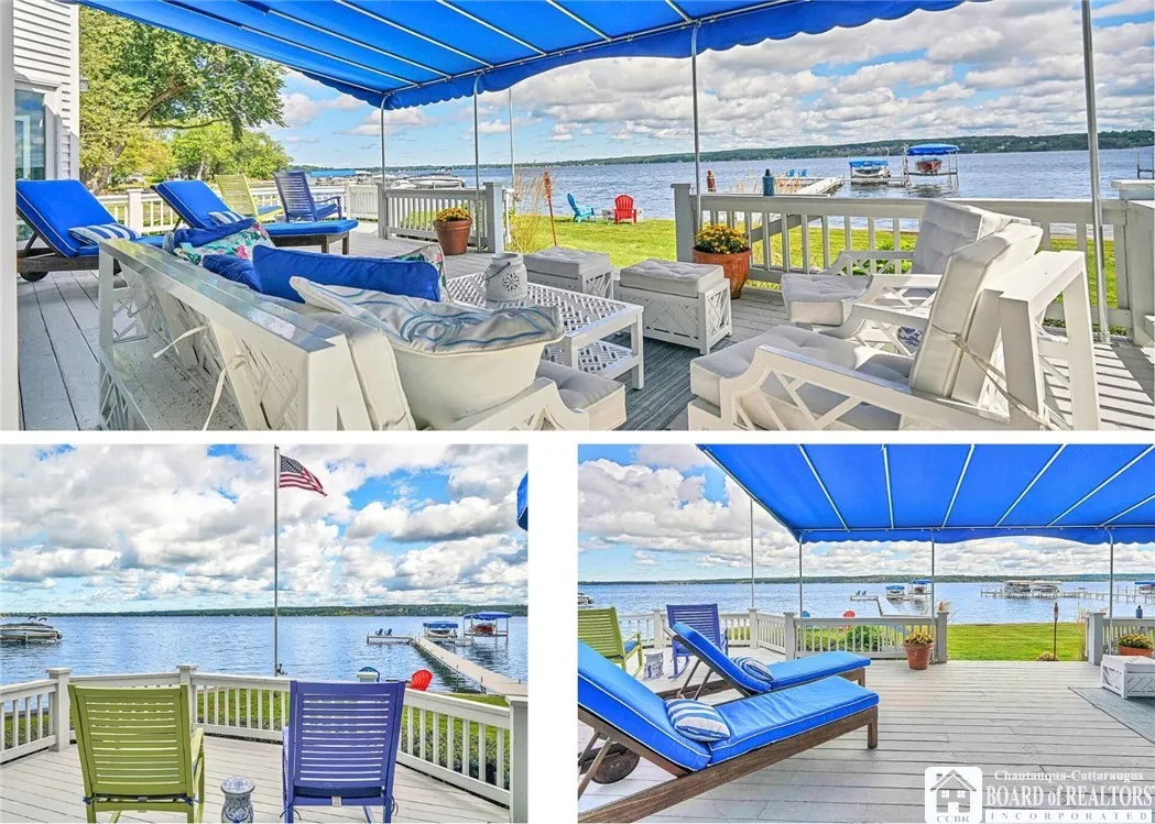 and draws you outside to enjoy the spacious, beautiful covered deck with room for dining, entertaining, and lounging,