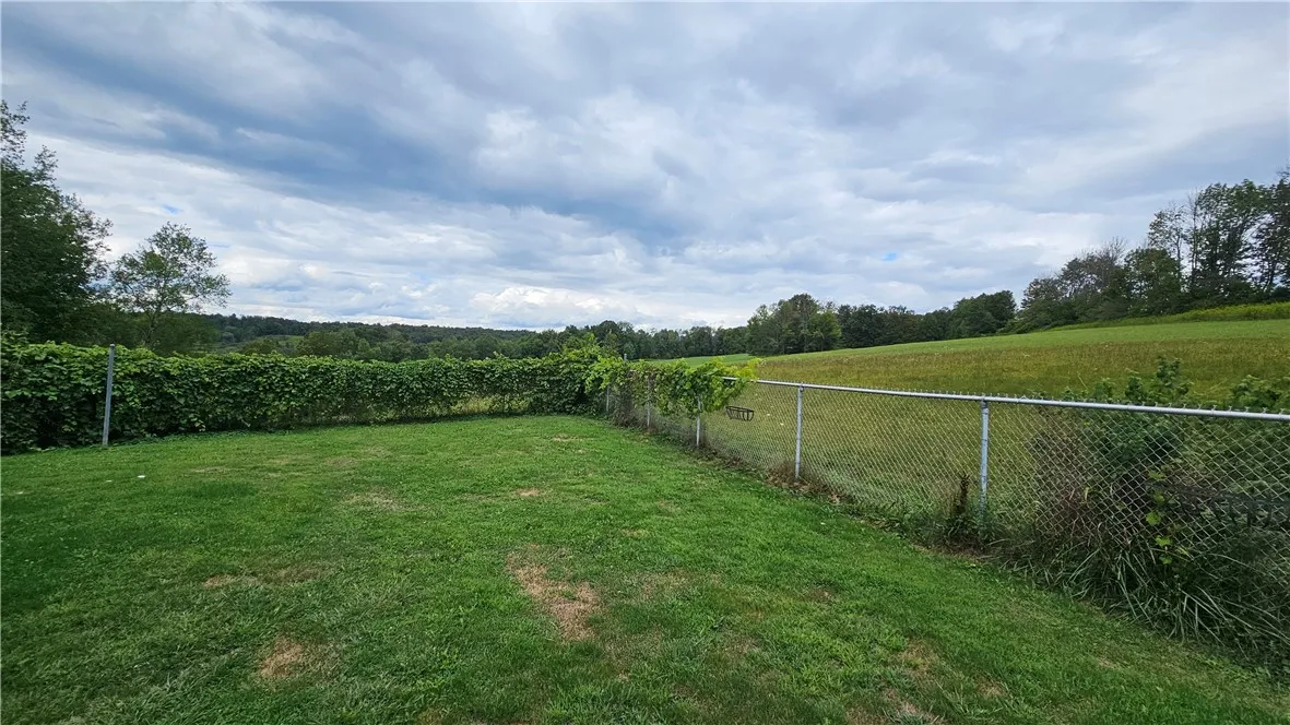 fenced in back yard
