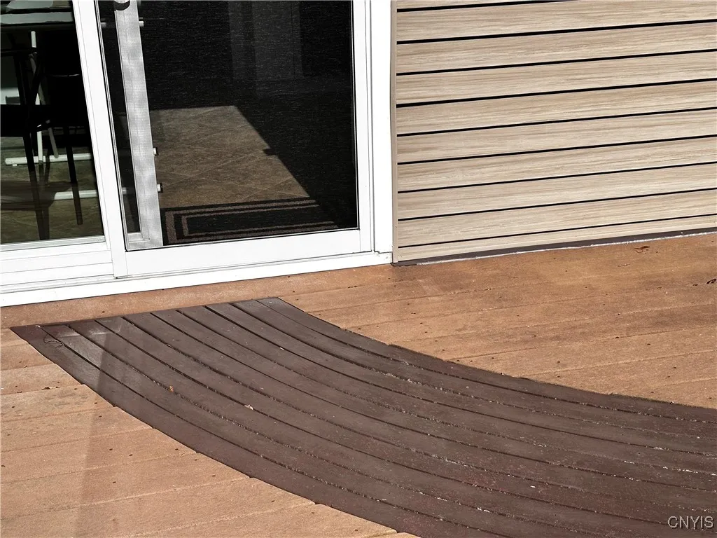 trek deck with inlaid design