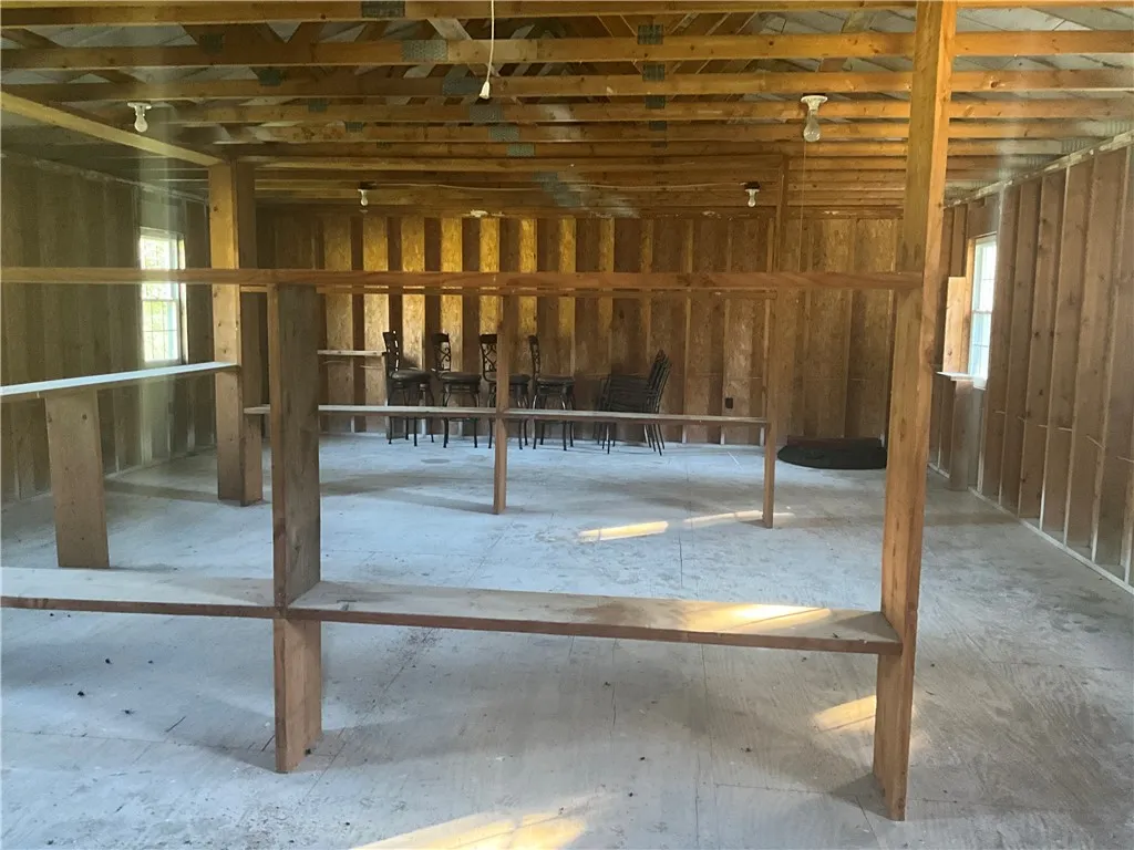 Upstairs of garage  unfinished space