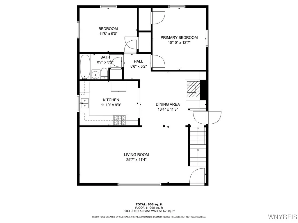 Measurements provided by CubiCasa may not be  exact.