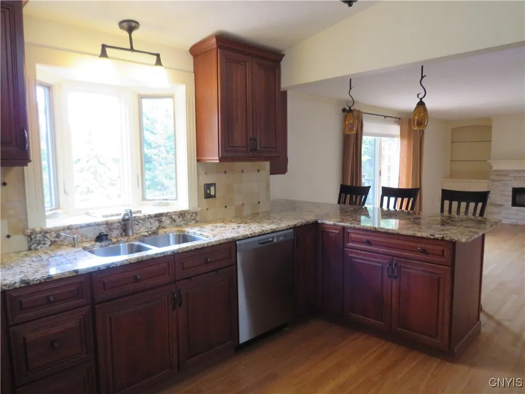 Beautiful kitchen with granite countertops