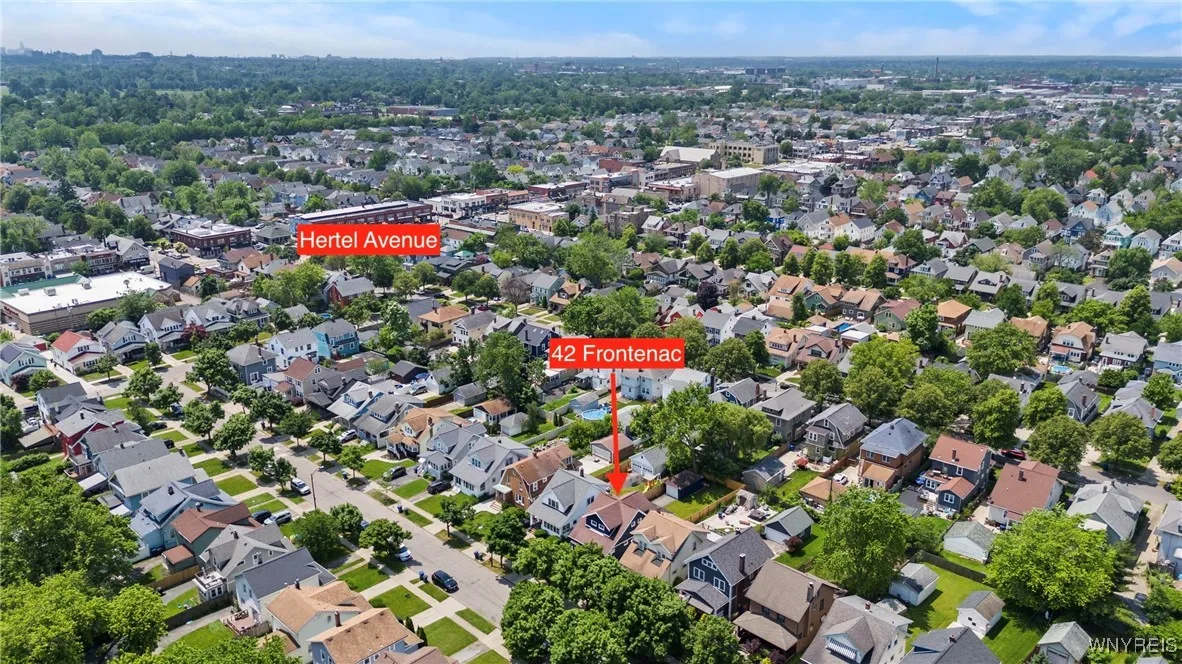 Less than two blocks away from Hertel Avenue.