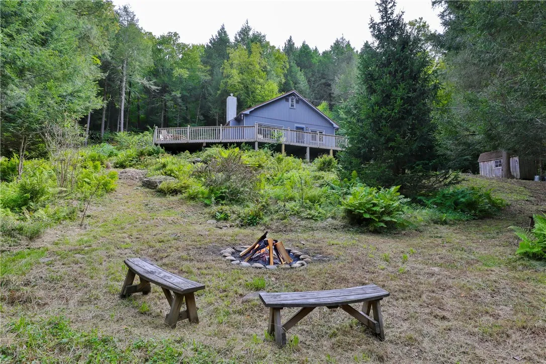 Fire pit virtually staged
