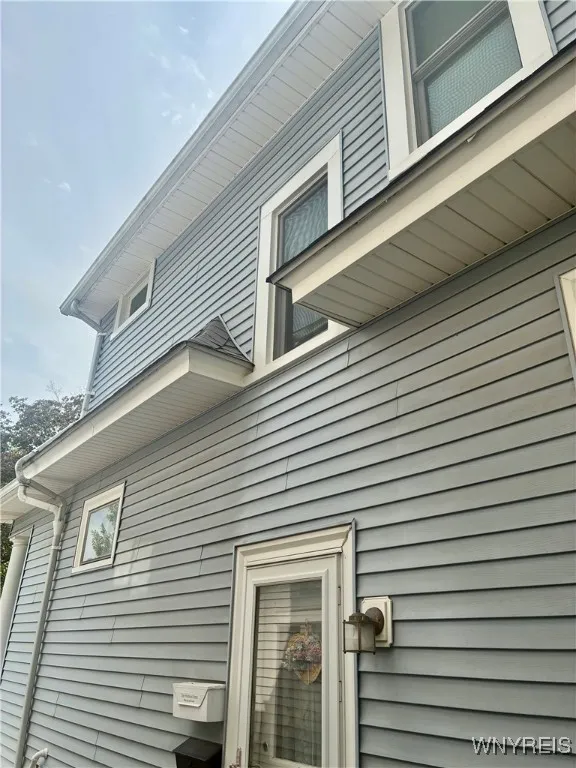 Driveway side of house