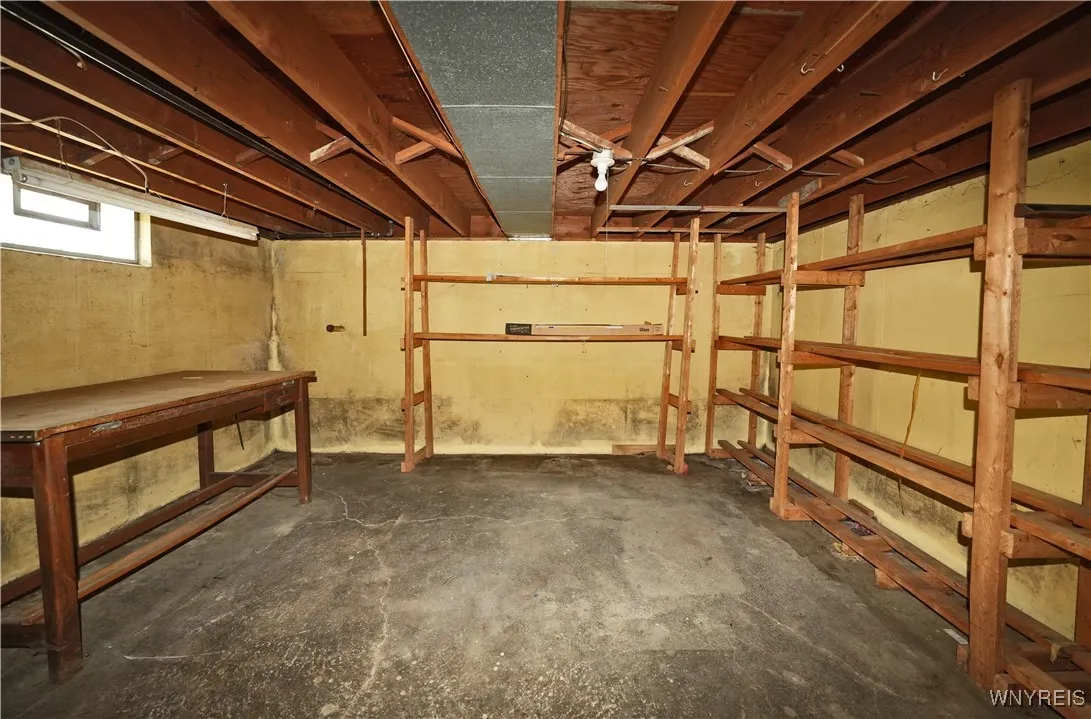 Storage room in basement