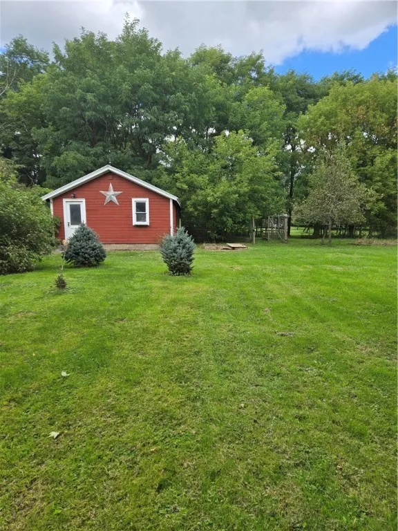Shed can be converted into an outdoor entertaining area or chicken coop.