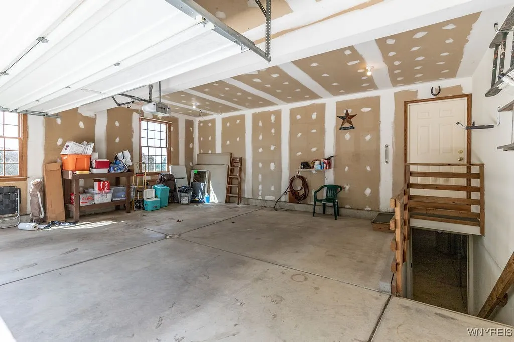 Side load garage with separate entrance to basement