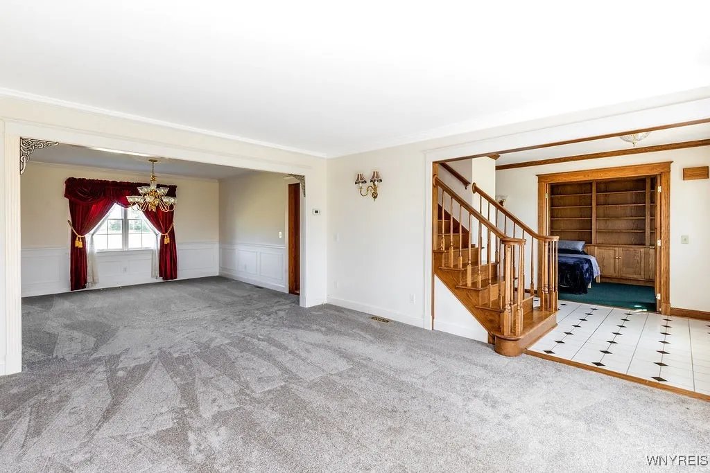 Front living room with attached formal dining room