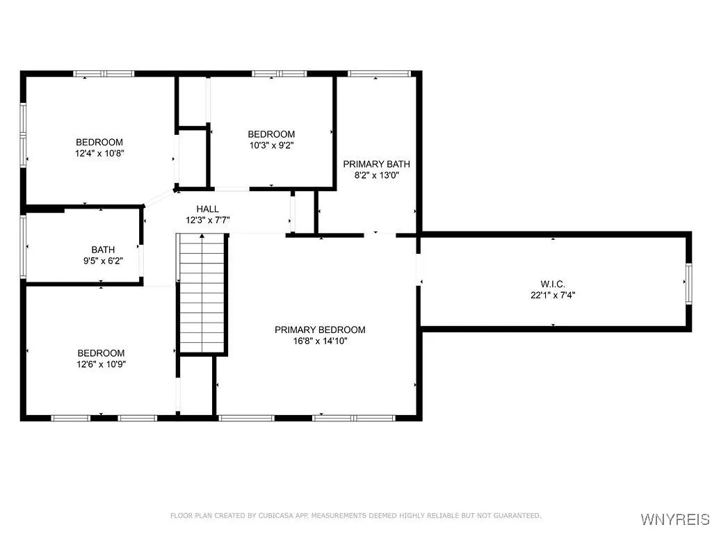 Second floor plan approx. sizes