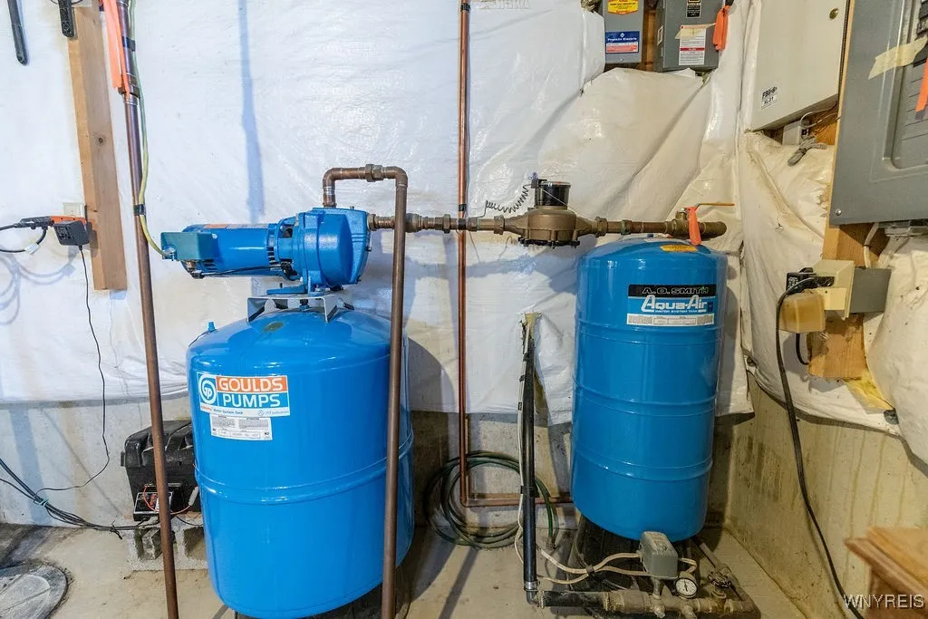 There is a well for yard watering. Public water is connected to home.