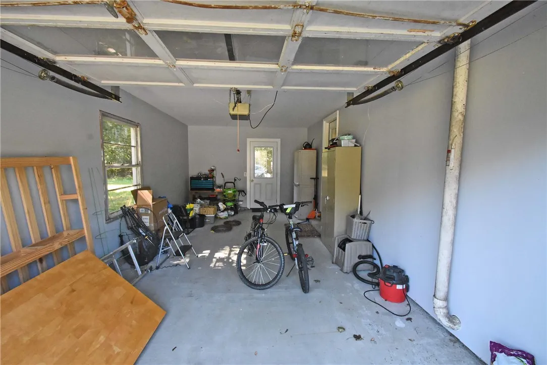 Finished attached garage.