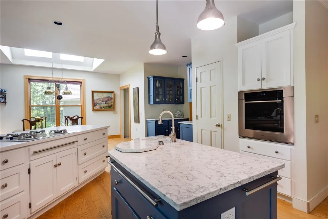 Center Island with solid surface countertop