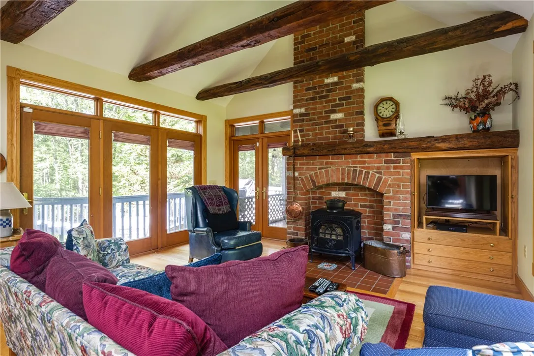 Family Room with Vaulted Ceiling