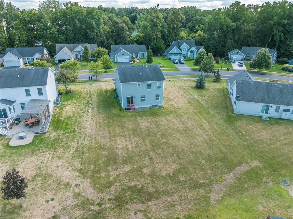 AERIAL VIEW OF SPACIOUS BACKYARD