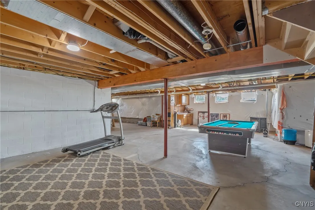 Large basement.