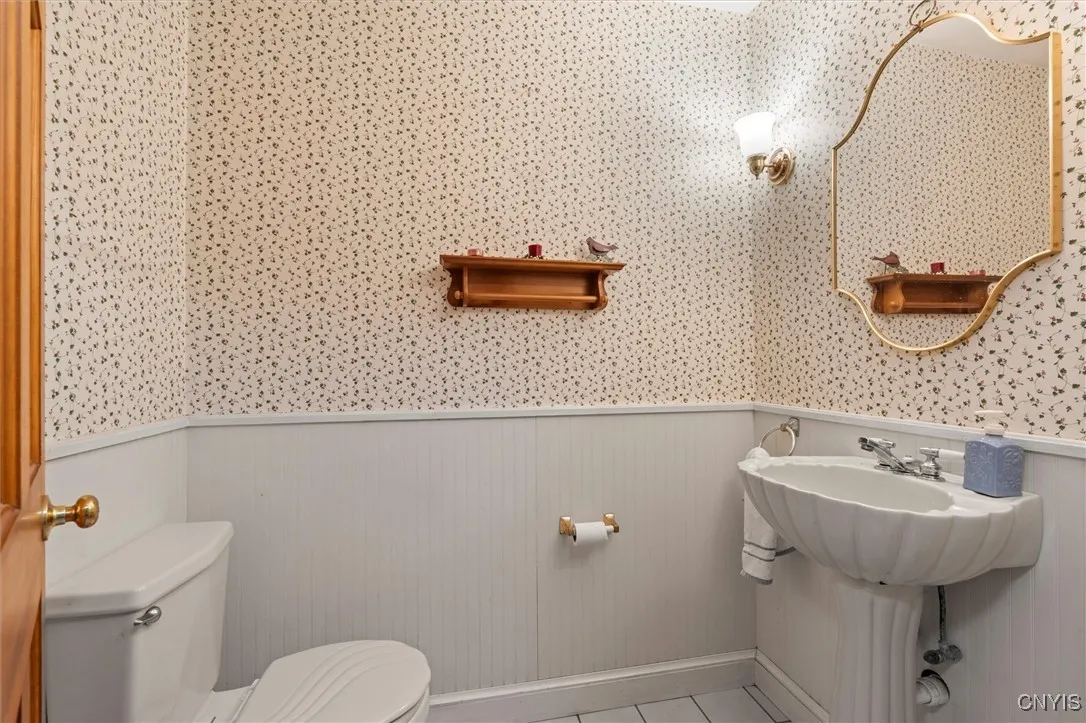 first floor half bath