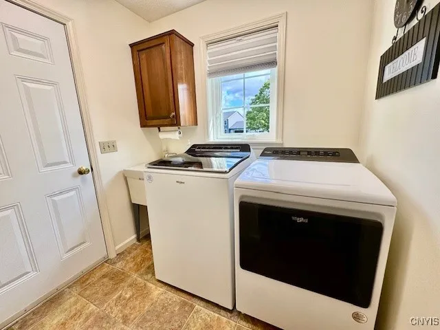 1st floor laundry w/ washer, dryer & double closet